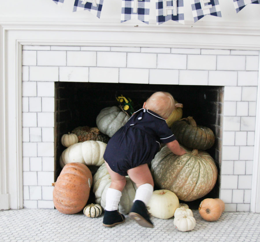 fireplace pumpkin