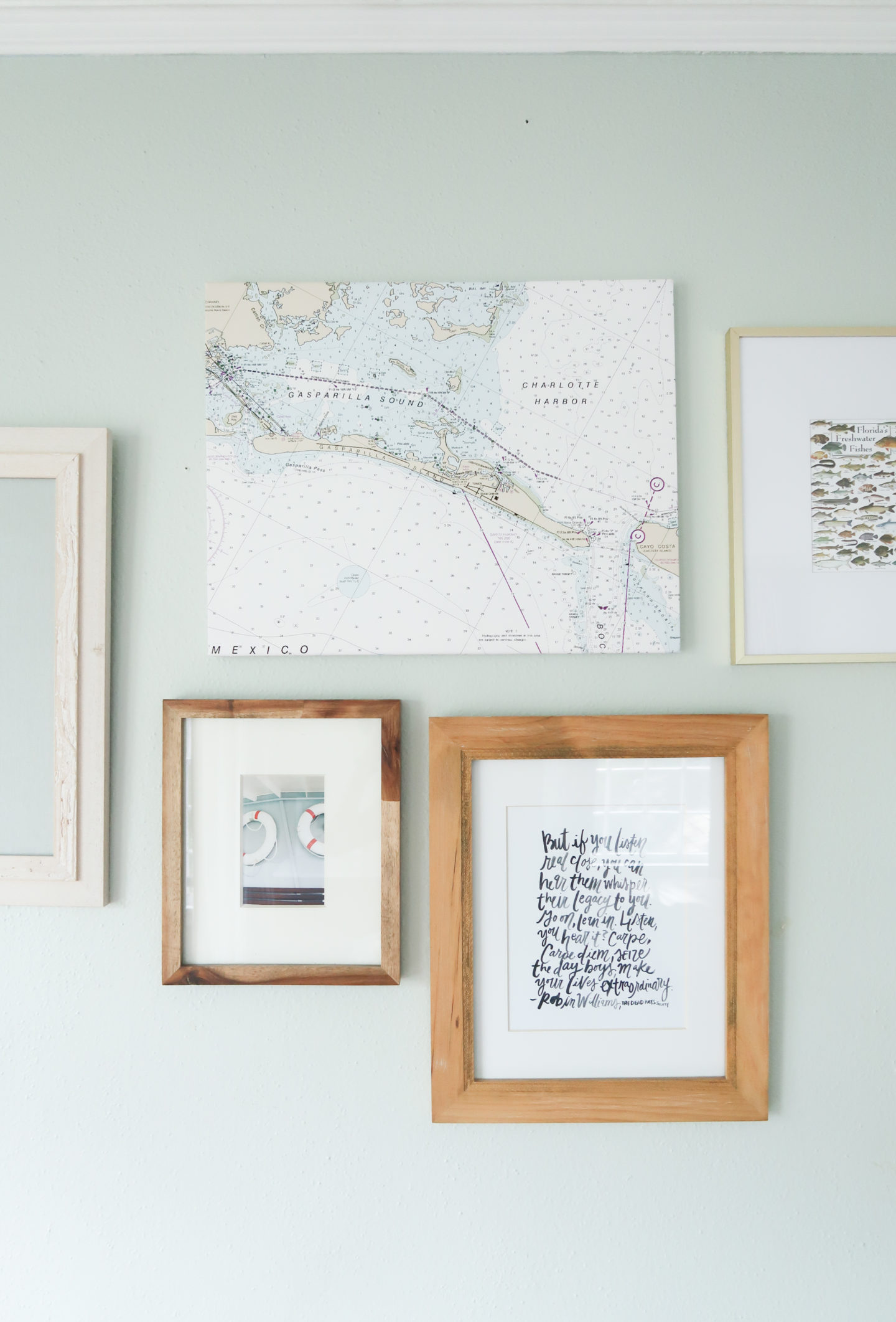 little boys gallery wall nautical inspired 