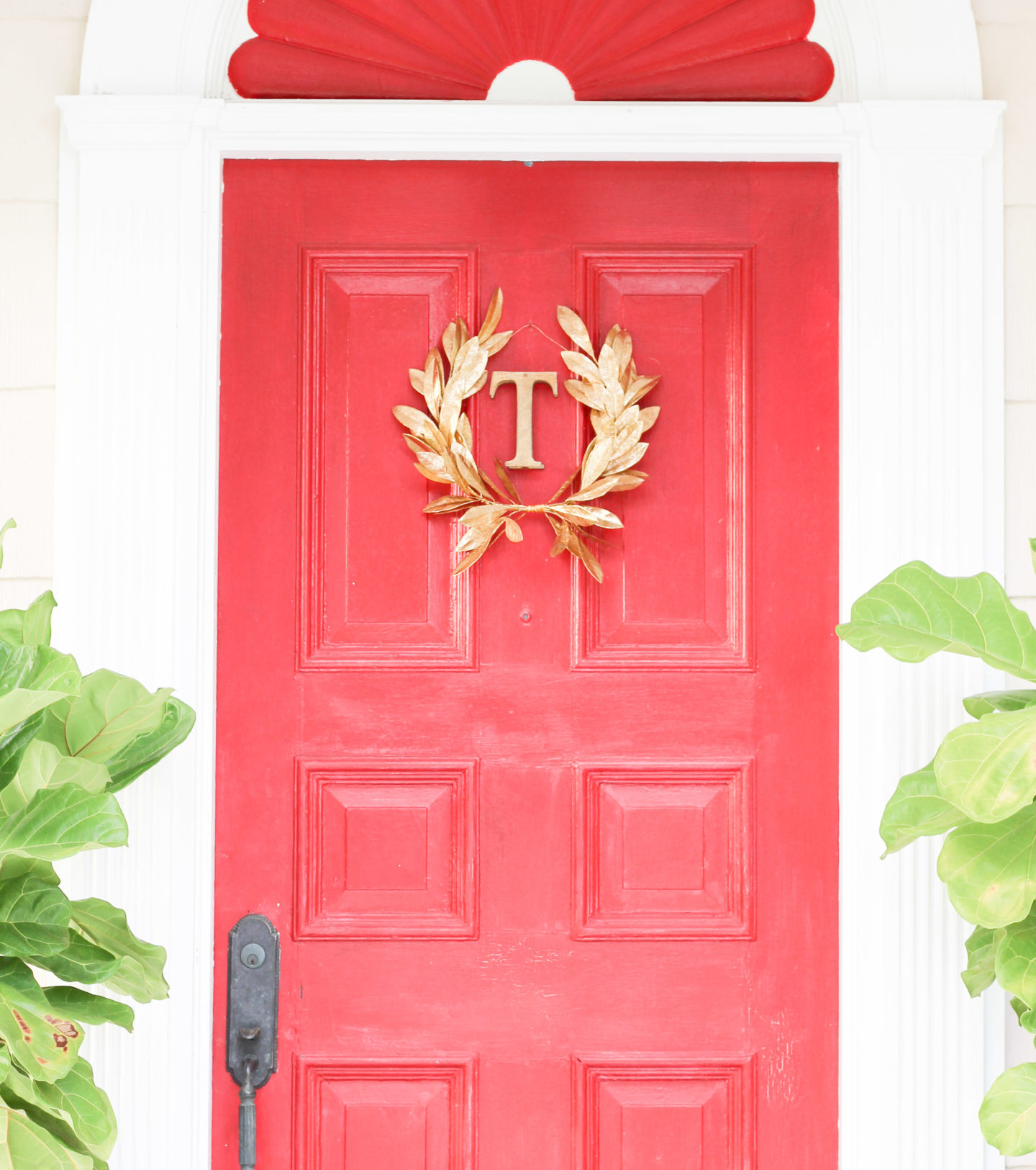 golden laurel red front door