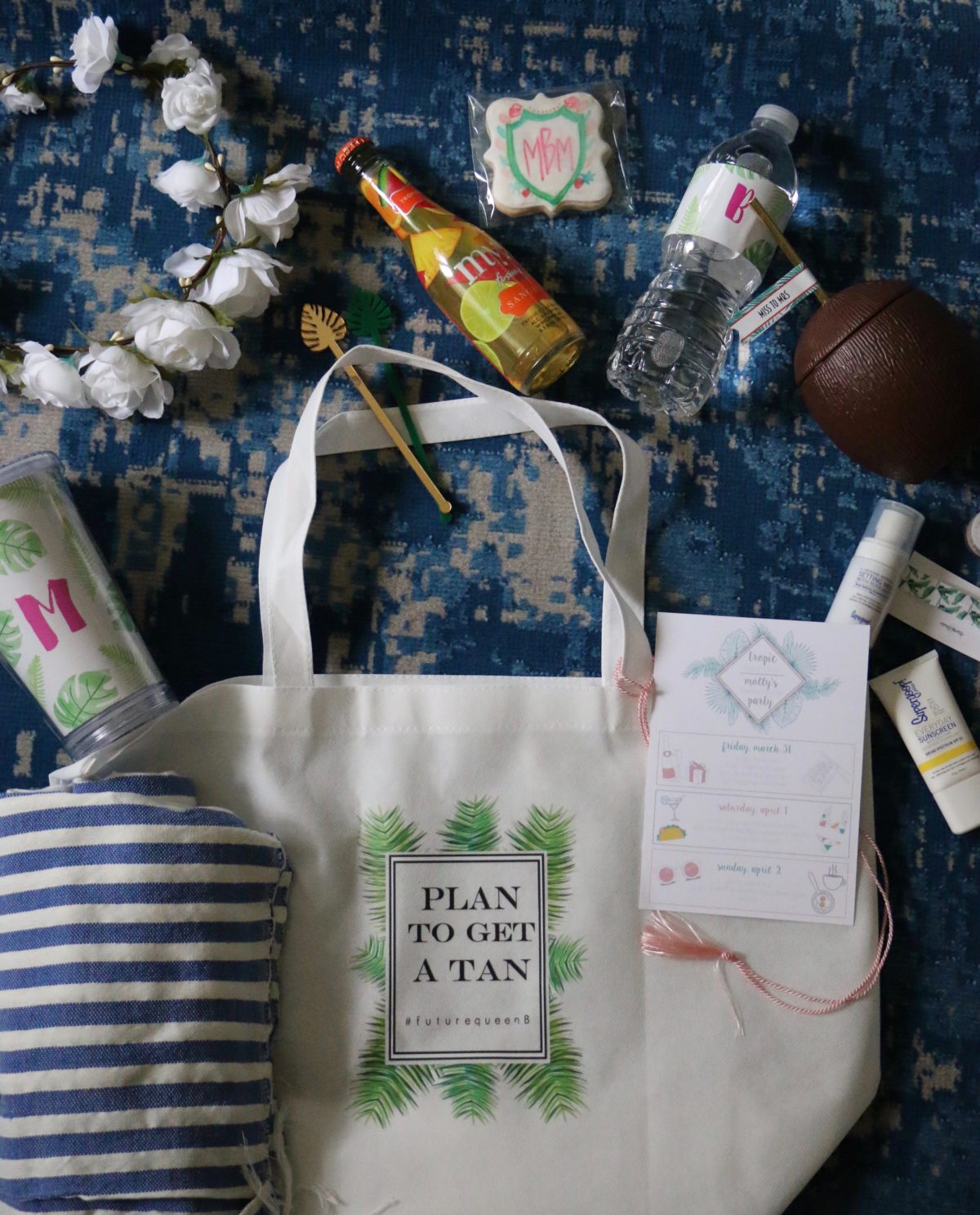 miami bachelorette swag bags Sarah Tucker