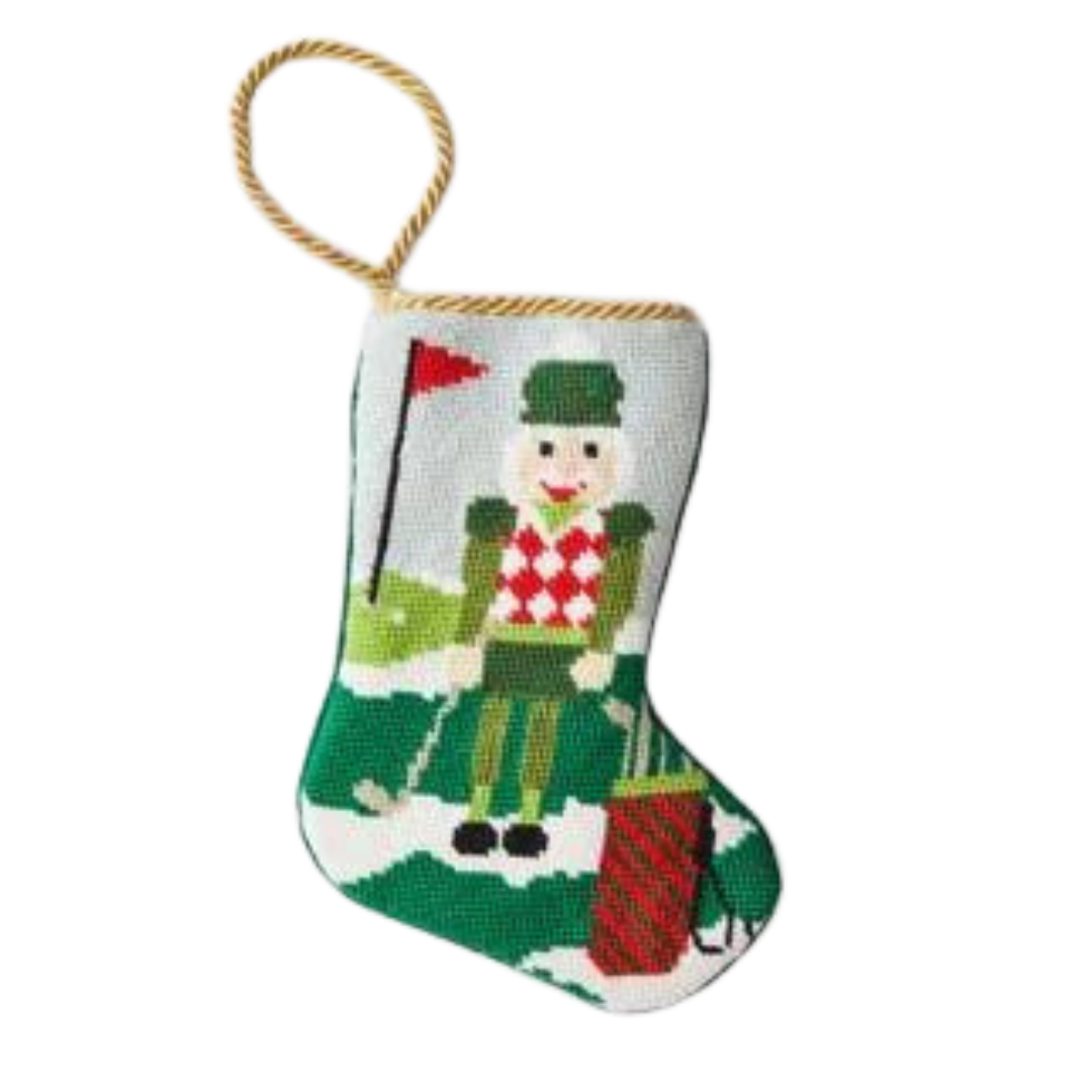 golf bauble stocking, stockings for golfers, golf stocking, stocking for dad