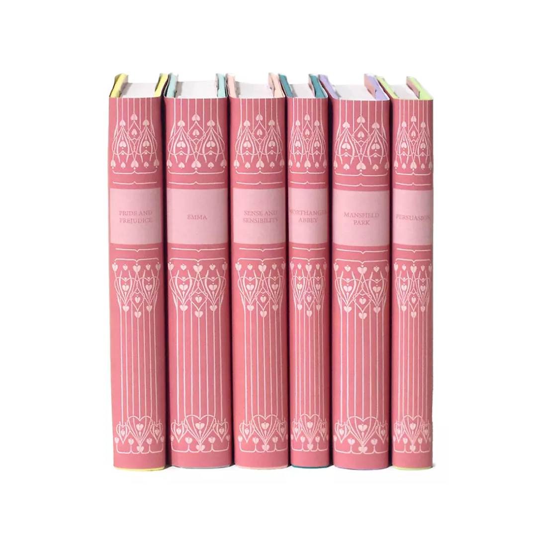 pink coffee table books, decorating with pink books, classic novels