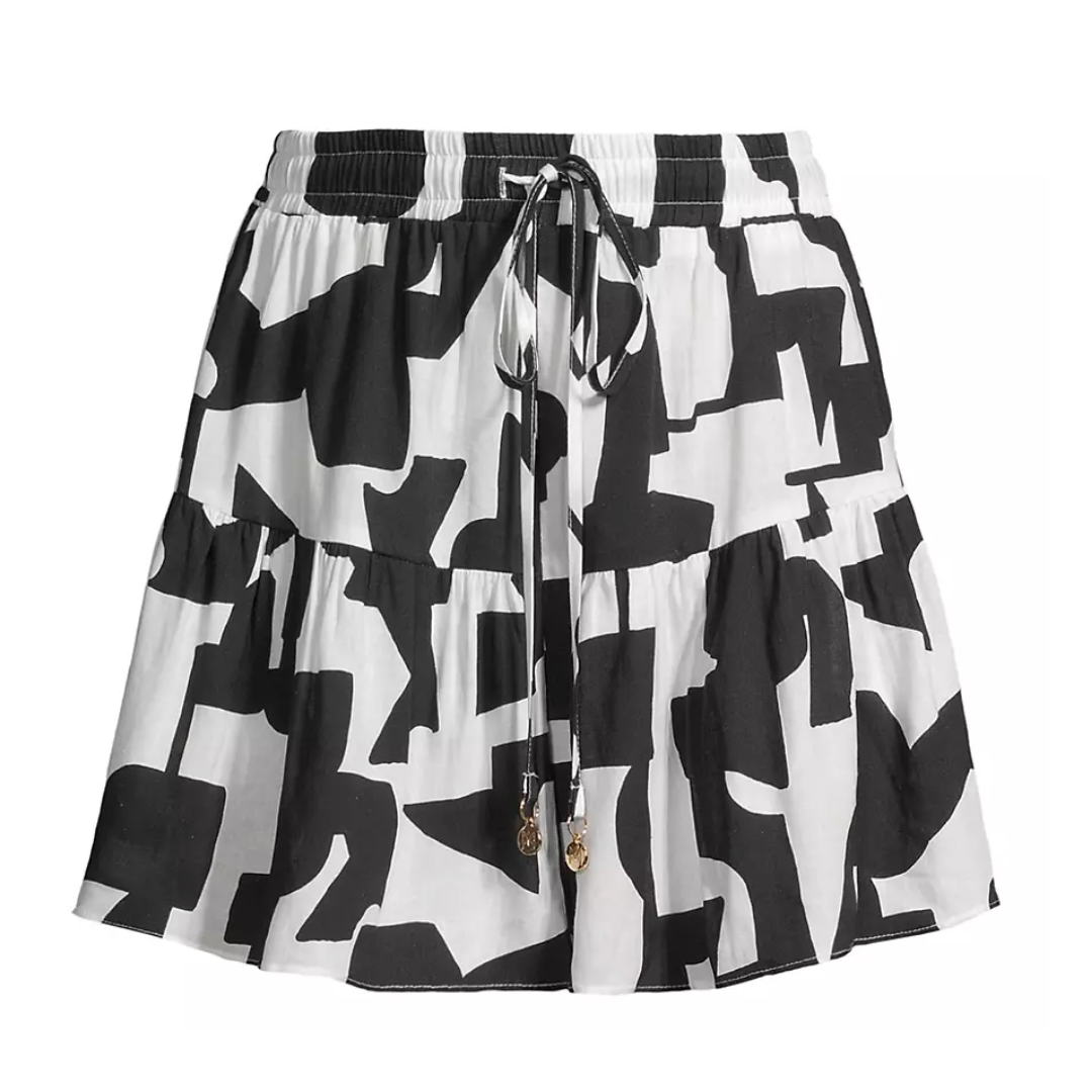 black and white pool shorts