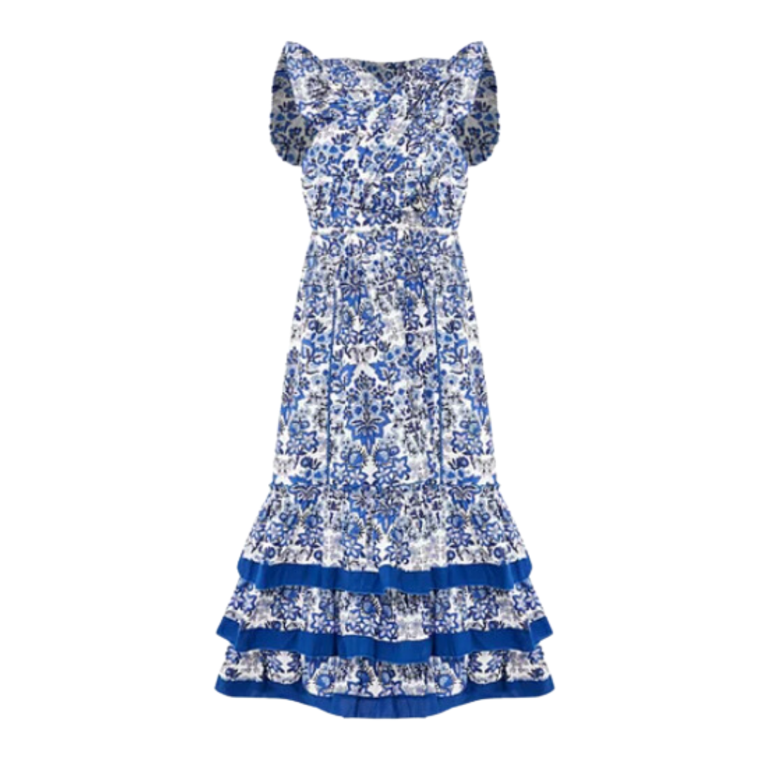 blue floral maxi dress from Tuckernuck