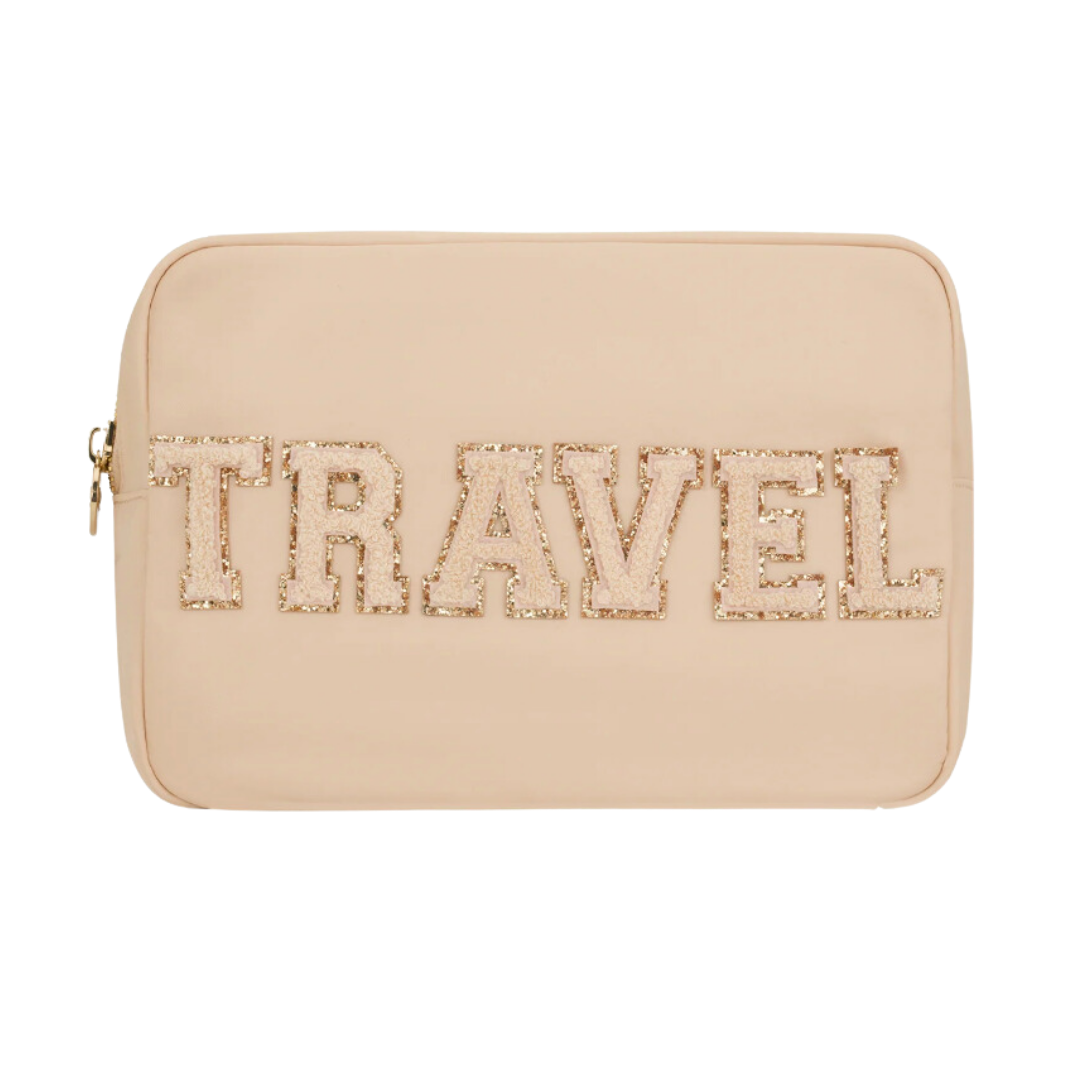 tan travel bag